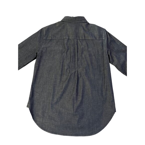 Ann Taylor Denim-Look Blouse Women's 0 Convertible Arms Used - Picture 5 of 11